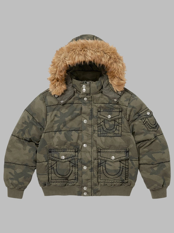 Supreme x True Religion Puffer Jacket Green Camo