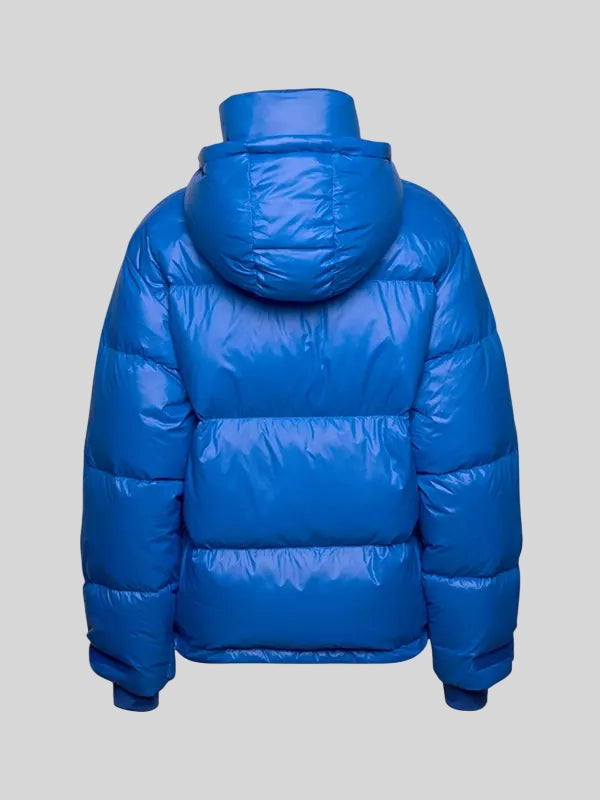 Svea Blue Down Hooded Puffer Jacket