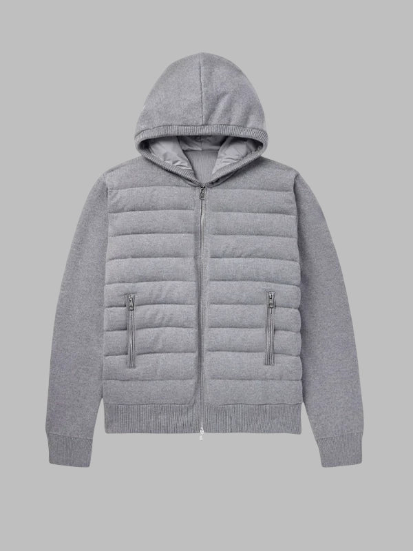 The Velino Grey Hooded Jacket