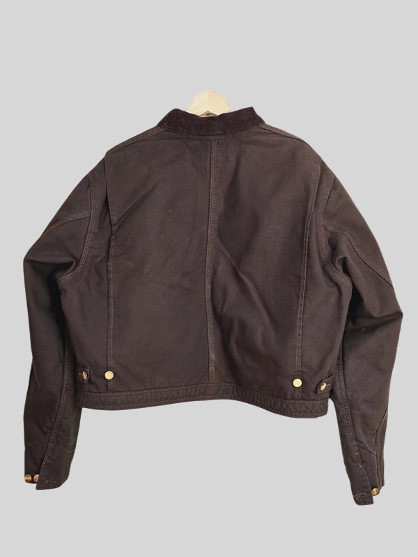 Vintage Carhartt X NY Yankees Crop Jacket Chocolate Brown