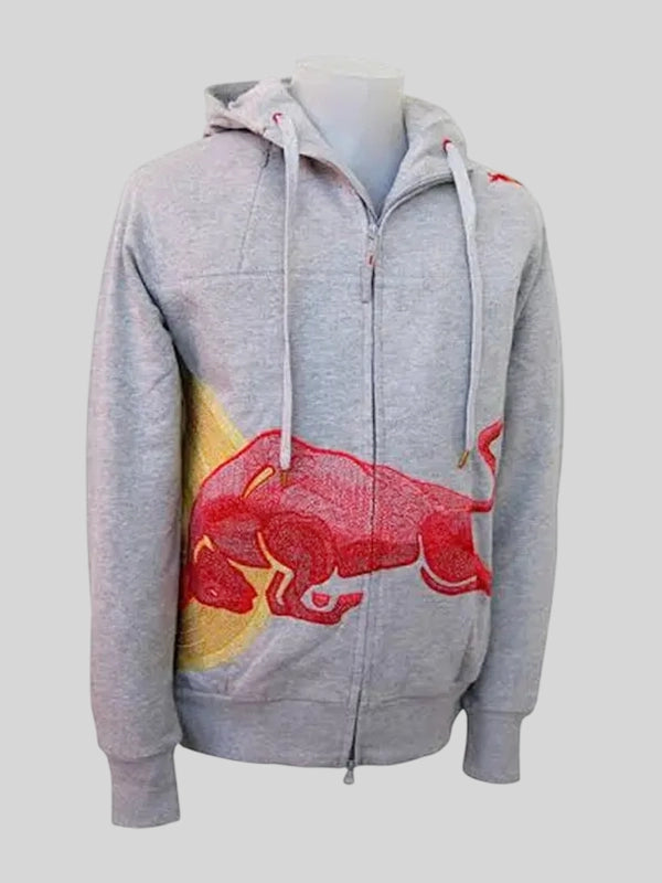 Vintage Red Bull Big Embroidered Logo Racing Hoodie