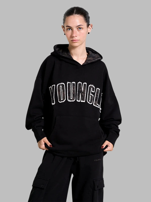 YOUNGLA W551 Hunting Season Hoodie Sweatshirt In Black