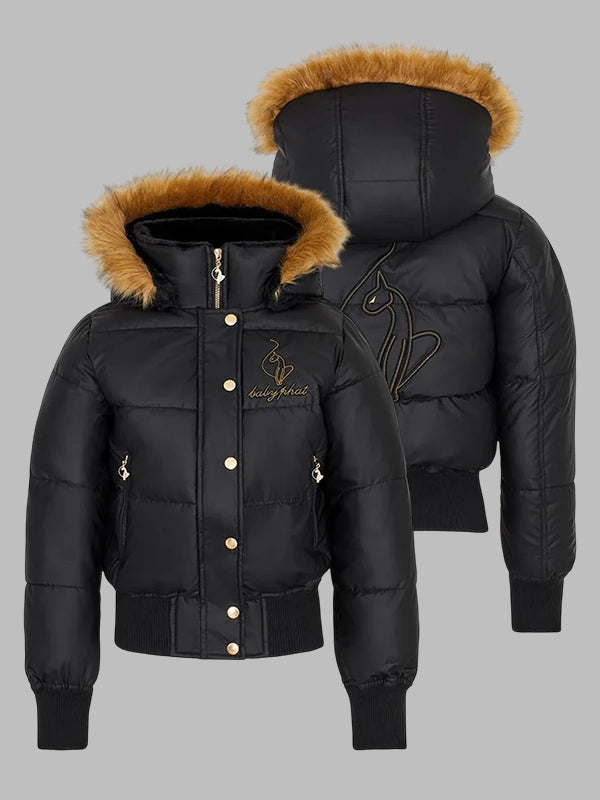 Baby Phat Puffer Black Jacket 2000s