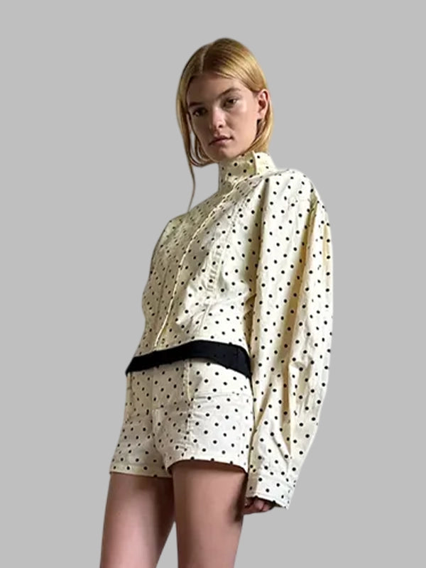 belle the label polka dot jacket