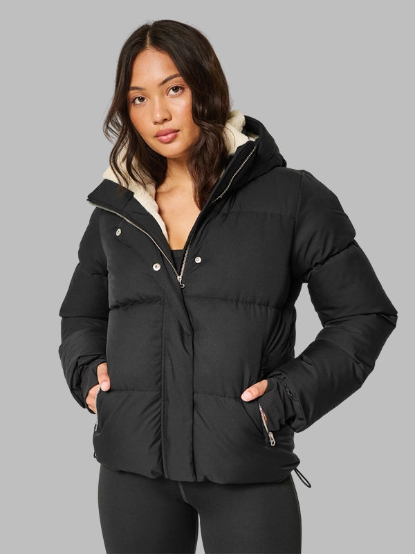 hollister puffer jackets Black