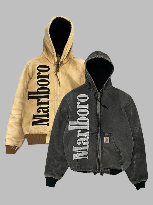 marlboro carhartt jacket Black