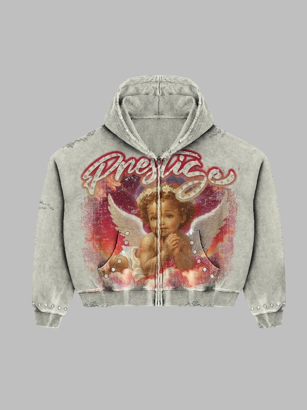 prestige angel hoodie Cream
