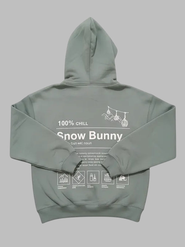 target snow bunny Recalled Hoodie Sweatshirt In Grey