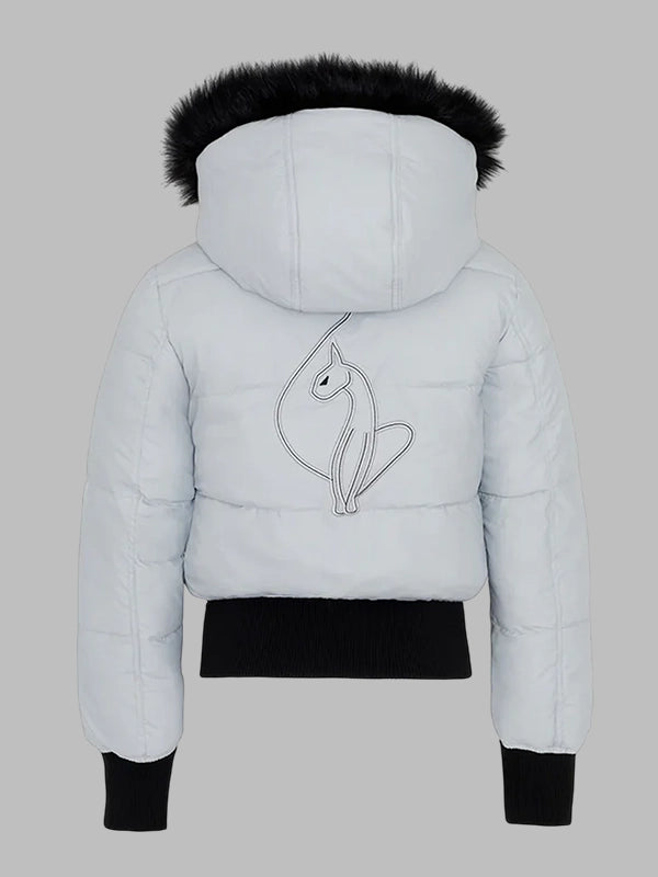 women's Baby Phat Puffer Jacket Grey