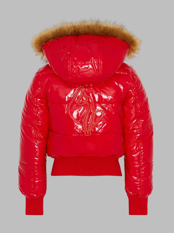 womens baby phat puffer jacket Red